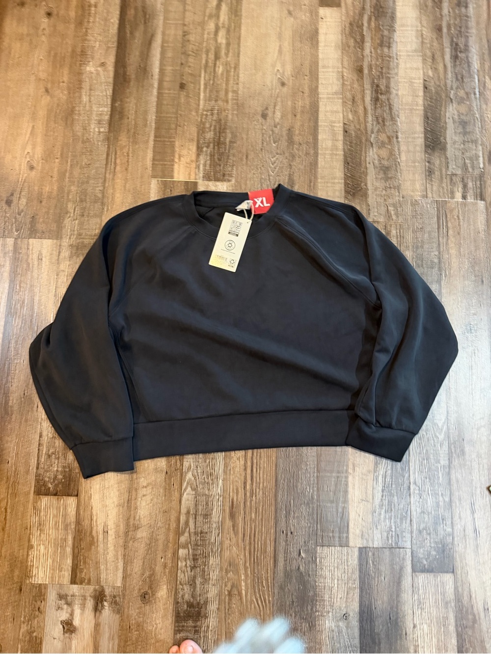 Women's Black Crewneck Sweatshirt - Relaxed Fit super soft sz xl